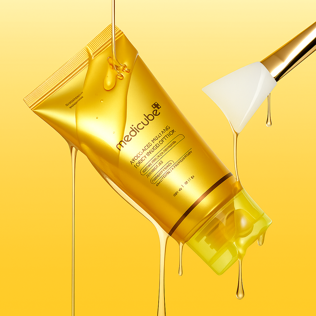 Overnight face mask with kojic acid and turmeric that brightens, hydrates, and renews skin while you sleep, revealing a radiant and even complexion.