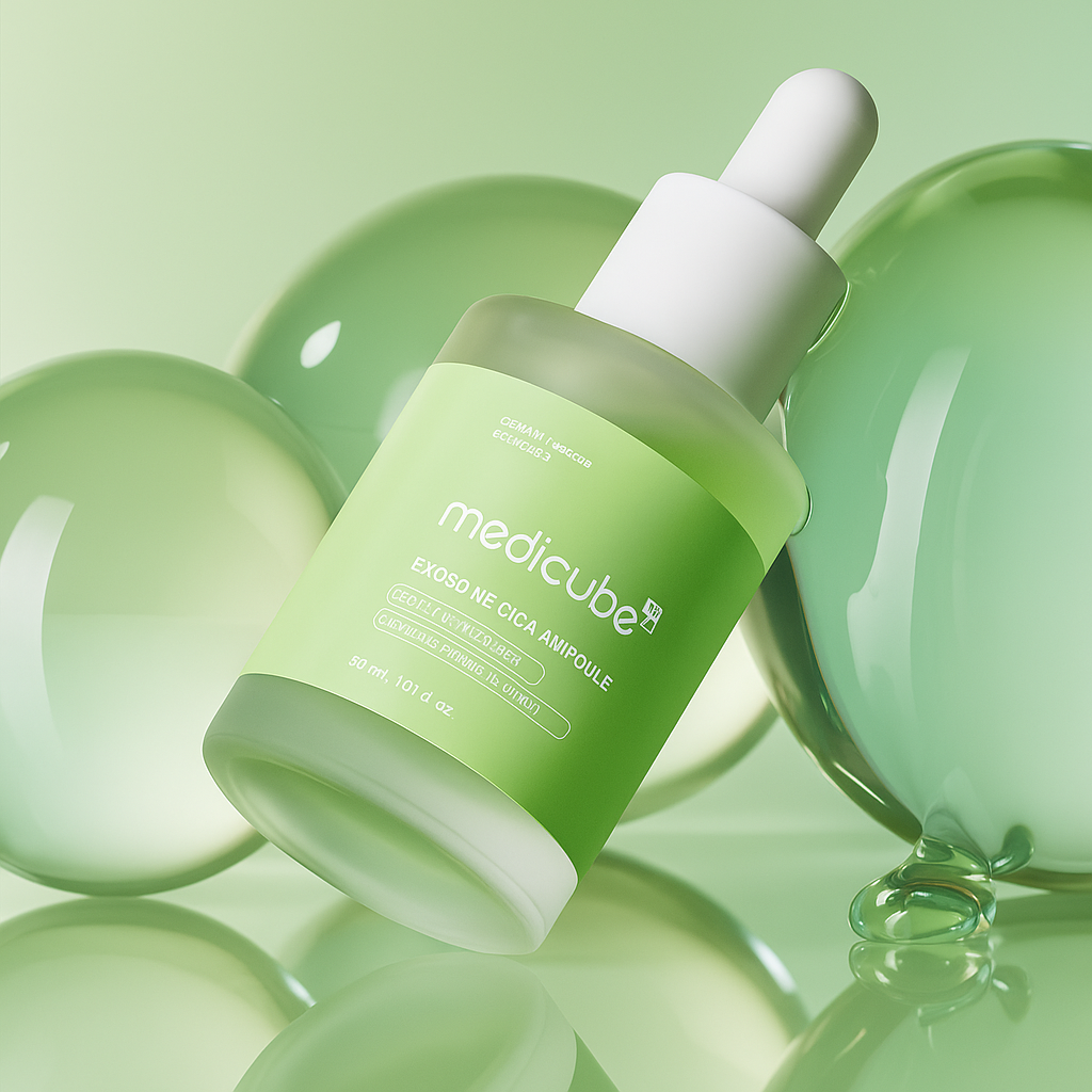 Calming ampoule with exosomes and Cica that soothes irritation, reduces redness, and strengthens the skin barrier for balanced, hydrated, healthy skin.
