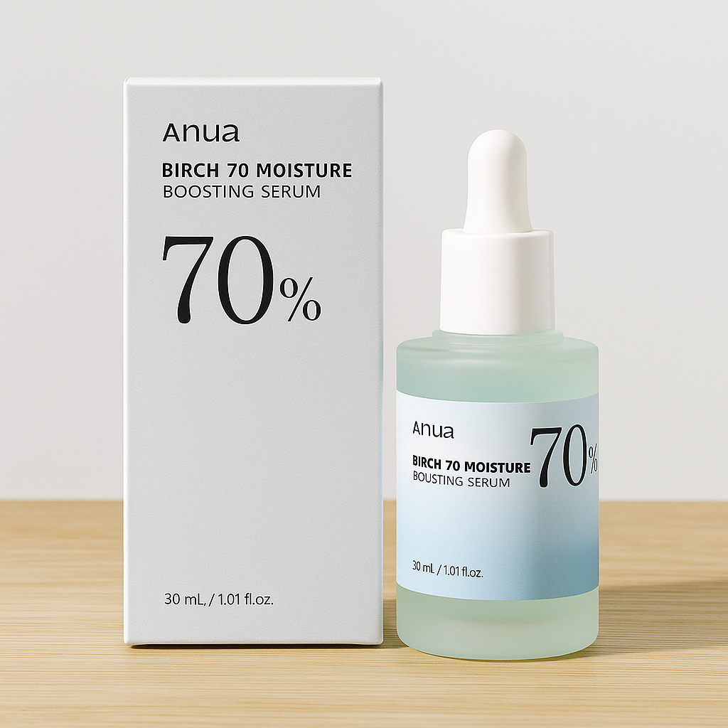 Hydrating serum with 70% birch sap that soothes, softens, and strengthens the skin barrier, restoring elasticity and glow for all skin types.