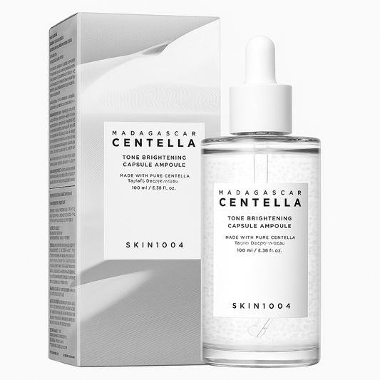 Brightening ampoule with Centella, niacinamide, and adenosine that fades dark spots and boosts radiance for luminous, even-toned skin.