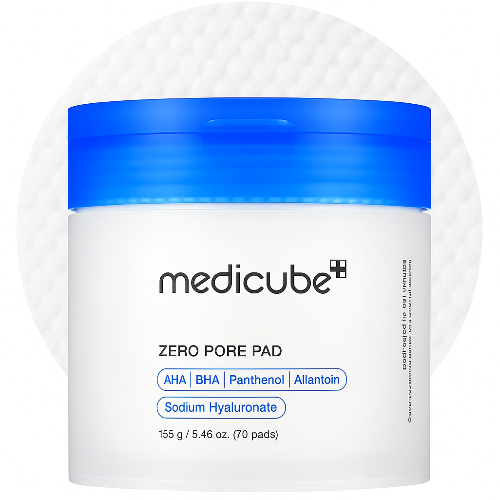 Toner pads with AHA, BHA, and PHA that exfoliate, refine pores, and balance oil for smooth, clear, and hydrated skin.