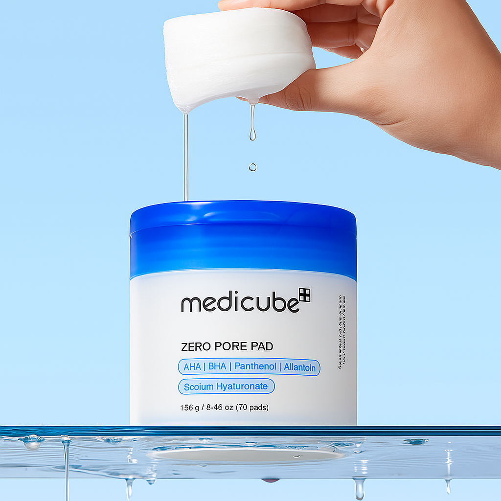 Toner pads with AHA, BHA, and PHA that exfoliate, refine pores, and balance oil for smooth, clear, and hydrated skin.