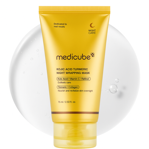 Overnight face mask with kojic acid and turmeric that brightens, hydrates, and renews skin while you sleep, revealing a radiant and even complexion.