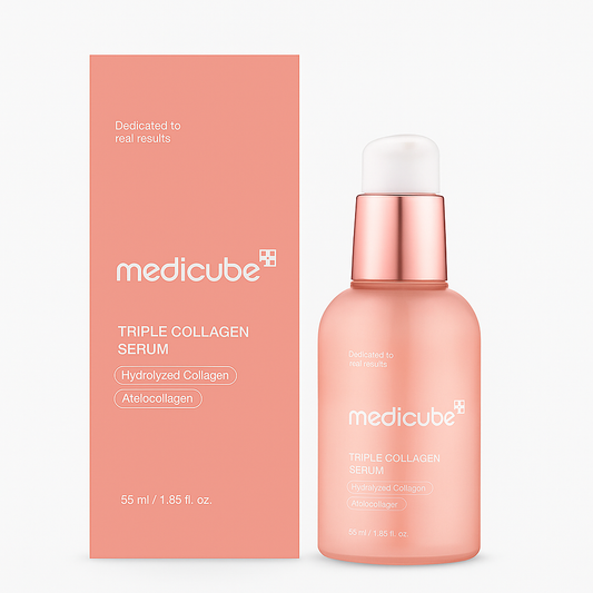 Firming serum with triple collagen and peptides that deeply hydrates, improves elasticity, and restores youthful glow for smoother, radiant skin.