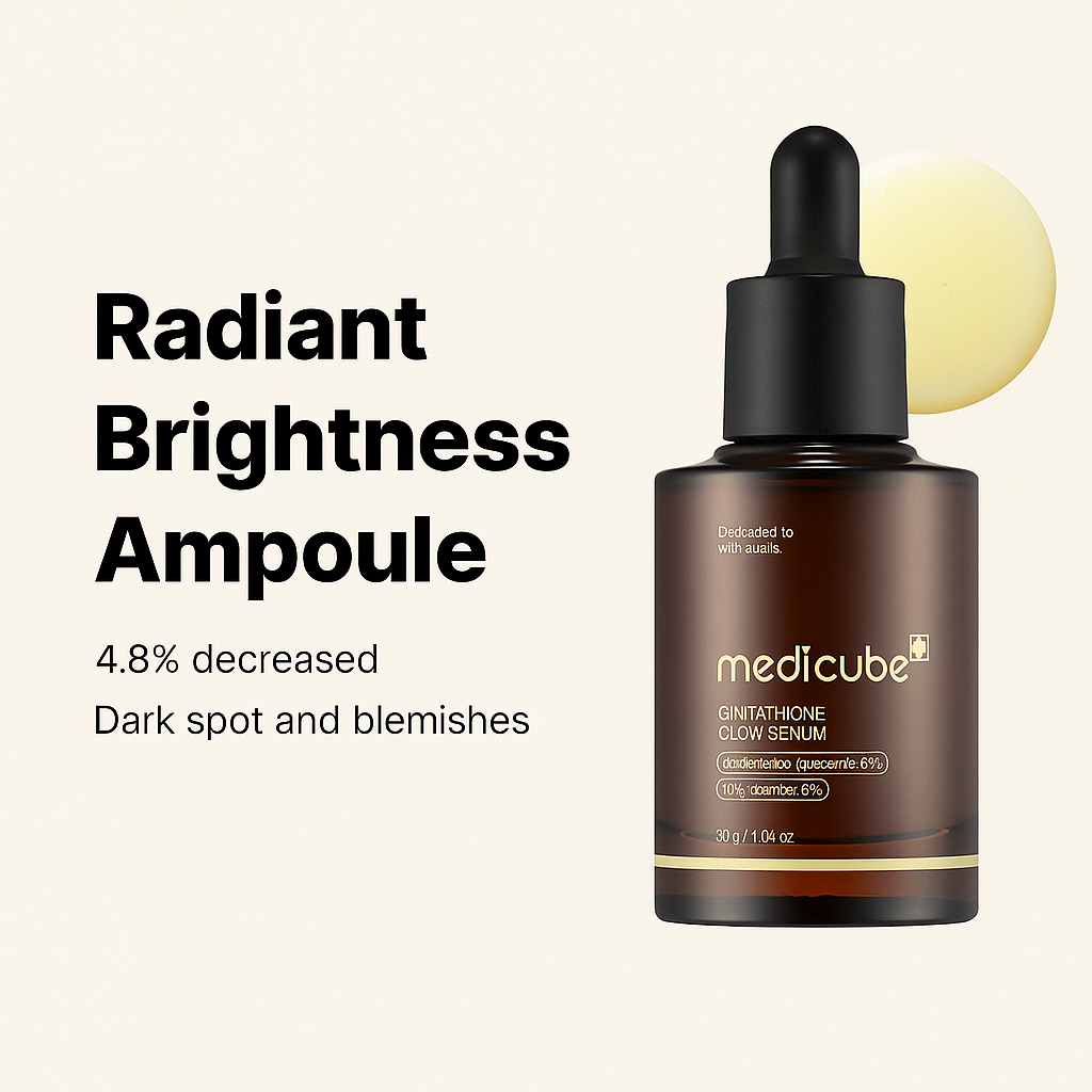 Brightening serum with glutathione and niacinamide that fades dark spots, evens skin tone, and boosts radiance for smooth, luminous skin.