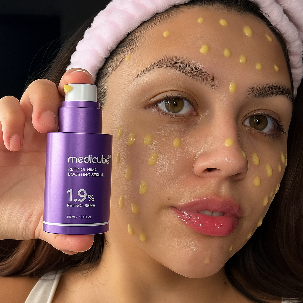 Anti-aging retinol serum with NMN technology that smooths wrinkles, boosts elasticity, and renews skin with fast absorption and gentle hydration.