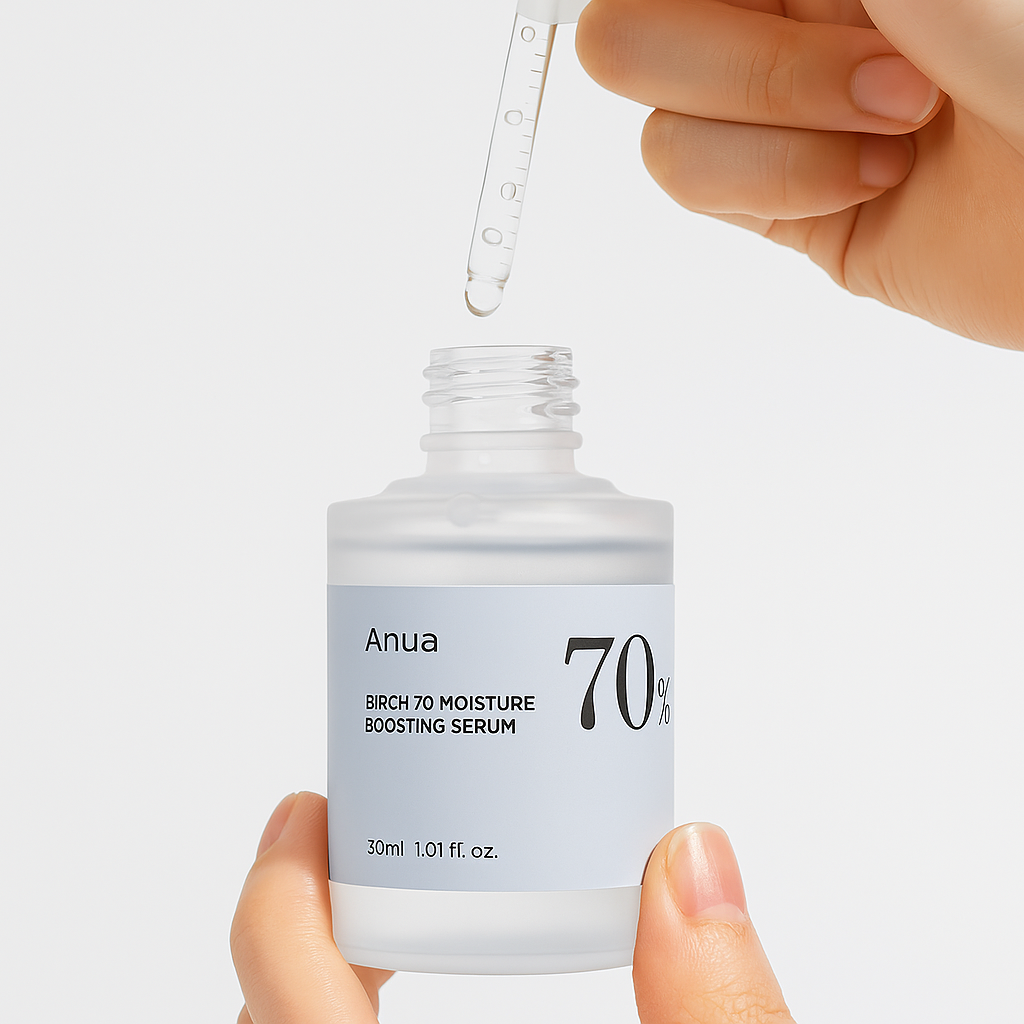 Hydrating serum with 70% birch sap that soothes, softens, and strengthens the skin barrier, restoring elasticity and glow for all skin types.