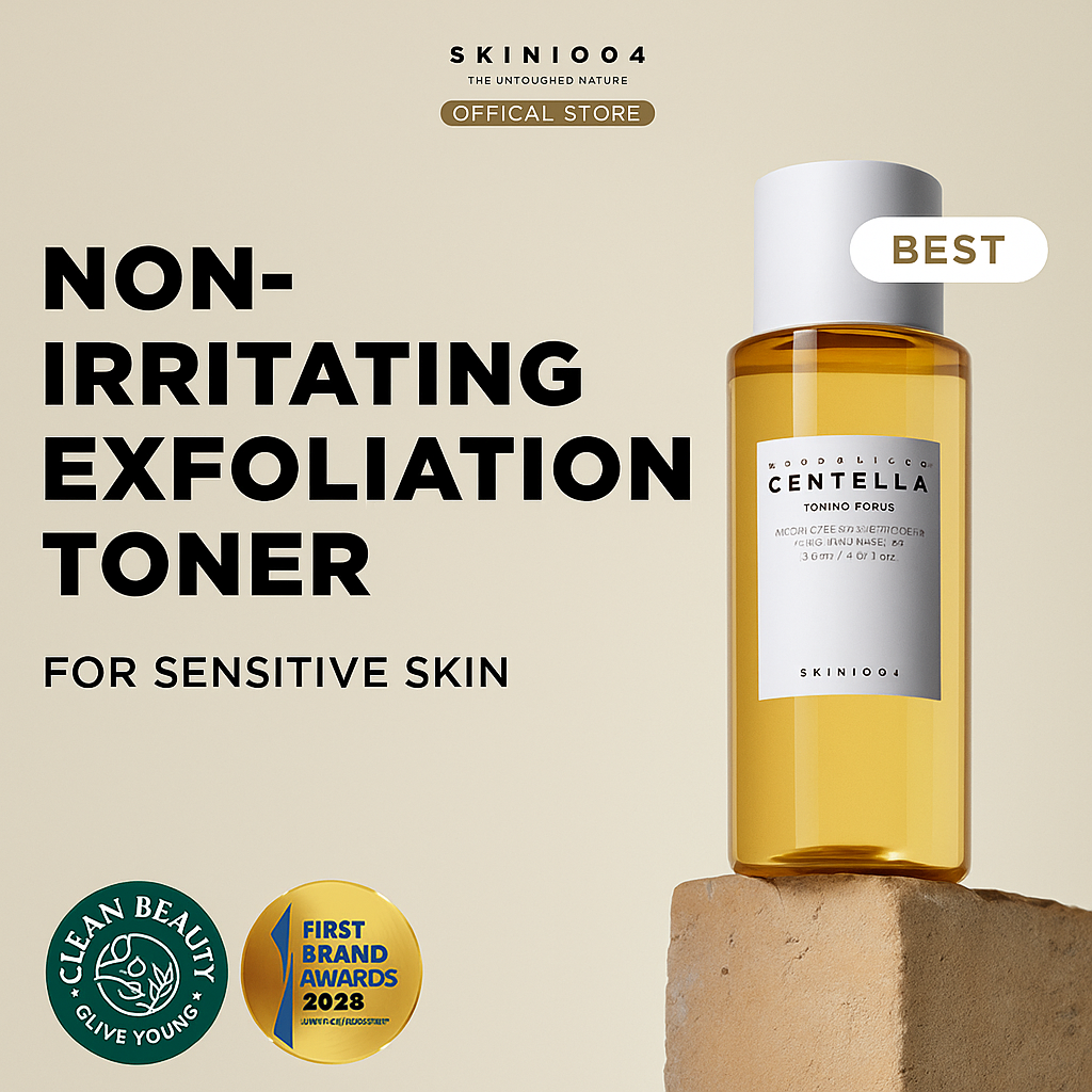 Gentle exfoliating toner with PHA and Centella Asiatica that smooths texture, refines pores, and hydrates for calm, radiant skin.
