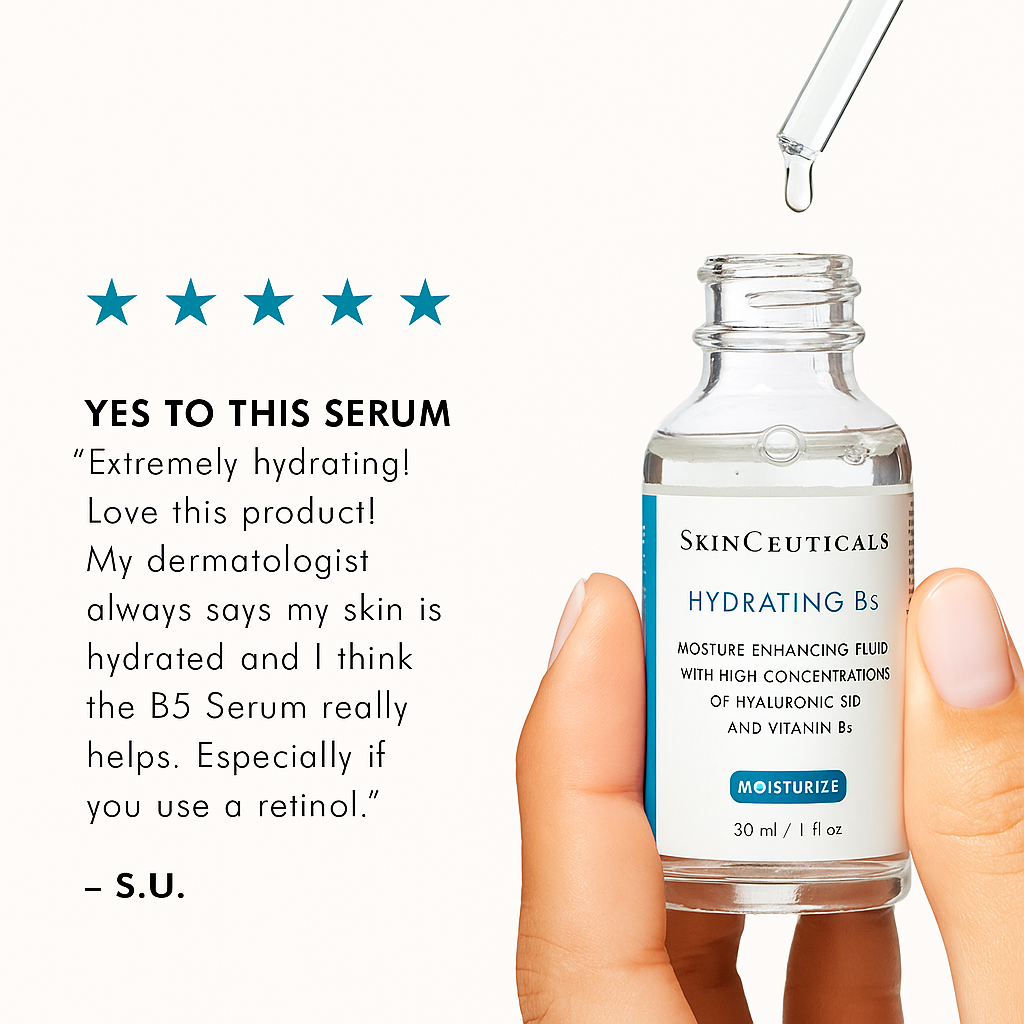 Lightweight hydrating serum with hyaluronic acid and vitamin B5 that moisturizes, smooths, and enhances skin radiance for all skin types.