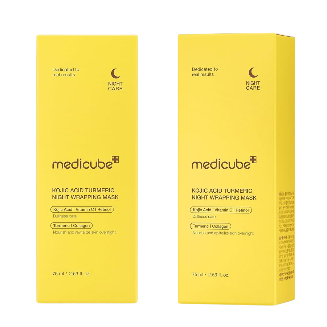 Overnight face mask with kojic acid and turmeric that brightens, hydrates, and renews skin while you sleep, revealing a radiant and even complexion.