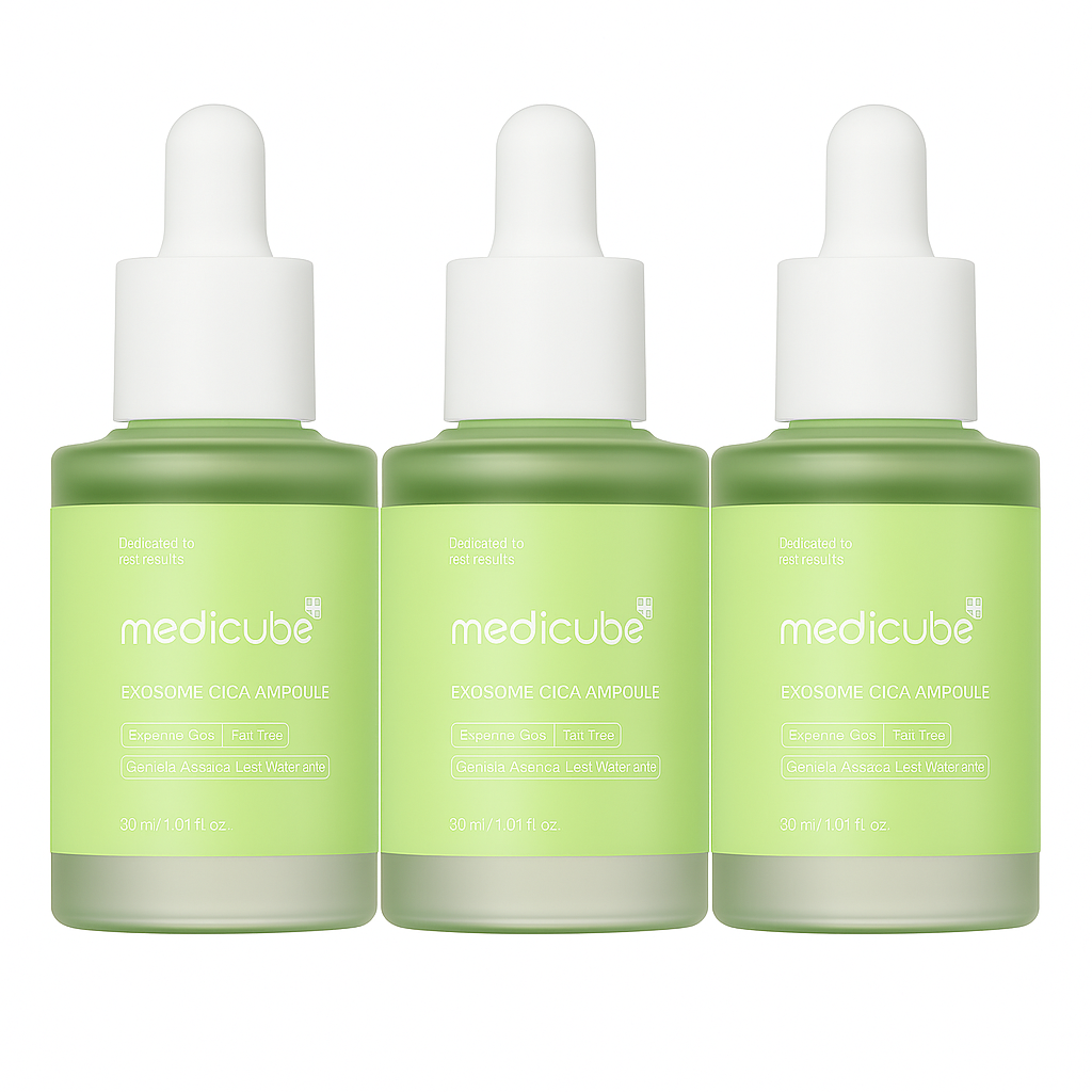 Calming ampoule with exosomes and Cica that soothes irritation, reduces redness, and strengthens the skin barrier for balanced, hydrated, healthy skin.
