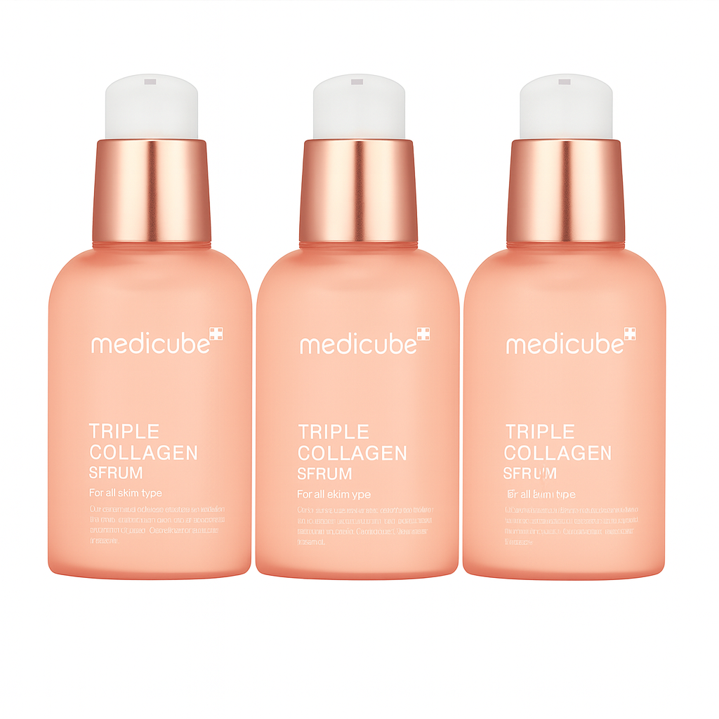 Firming serum with triple collagen and peptides that deeply hydrates, improves elasticity, and restores youthful glow for smoother, radiant skin.
