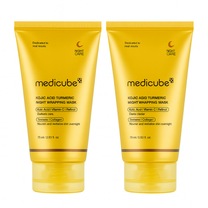 Overnight face mask with kojic acid and turmeric that brightens, hydrates, and renews skin while you sleep, revealing a radiant and even complexion.
