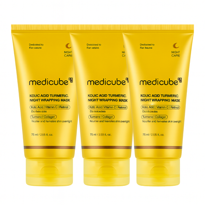 Overnight face mask with kojic acid and turmeric that brightens, hydrates, and renews skin while you sleep, revealing a radiant and even complexion.