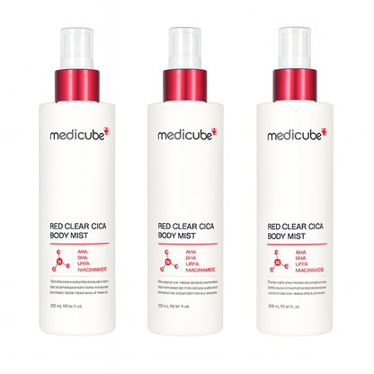 Body mist with AHA, BHA, and Cica that calms redness, clears acne, and refreshes skin with lightweight hydration for a smooth, balanced appearance.
