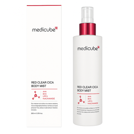 Body mist with AHA, BHA, and Cica that calms redness, clears acne, and refreshes skin with lightweight hydration for a smooth, balanced appearance.