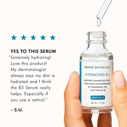 Lightweight hydrating serum with hyaluronic acid and vitamin B5 that moisturizes, smooths, and enhances skin radiance for all skin types.