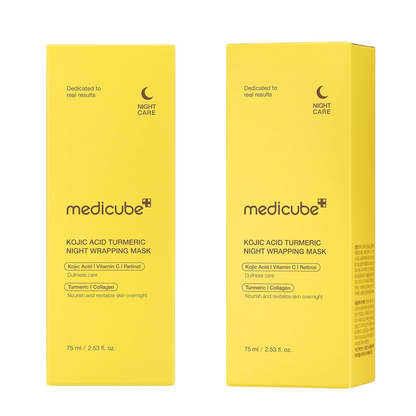 Overnight face mask with kojic acid and turmeric that brightens, hydrates, and renews skin while you sleep, revealing a radiant and even complexion.