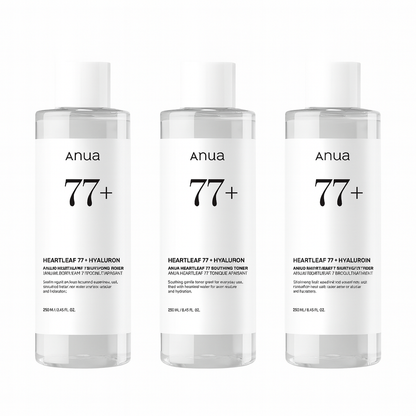 Soothing toner with 77% Heartleaf extract and Hyaluronic Acid that calms redness, hydrates deeply, and balances the skin for daily use.