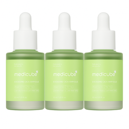 Calming ampoule with exosomes and Cica that soothes irritation, reduces redness, and strengthens the skin barrier for balanced, hydrated, healthy skin.