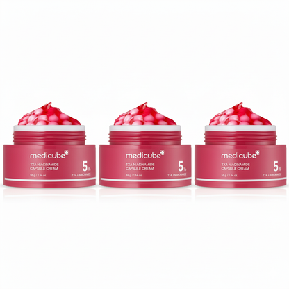 Brightening cream with TXA and Niacinamide capsules that evens skin tone, fades dark spots, and hydrates for a clear, radiant complexion.